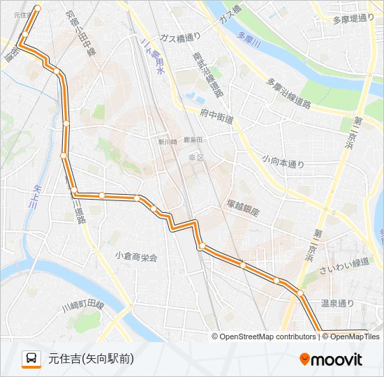 川６１ Bus Line Map