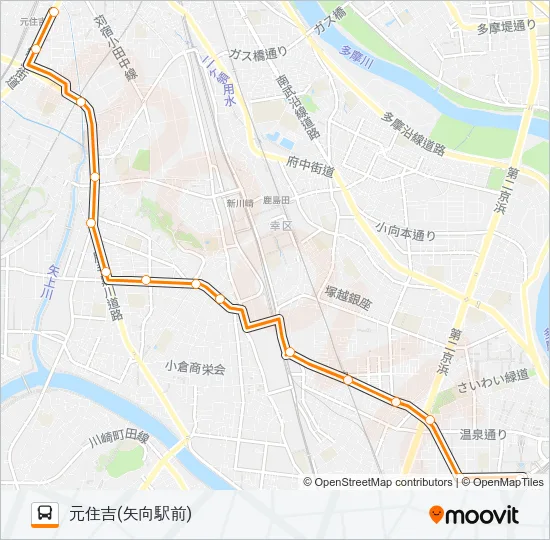 川６１ Bus Line Map