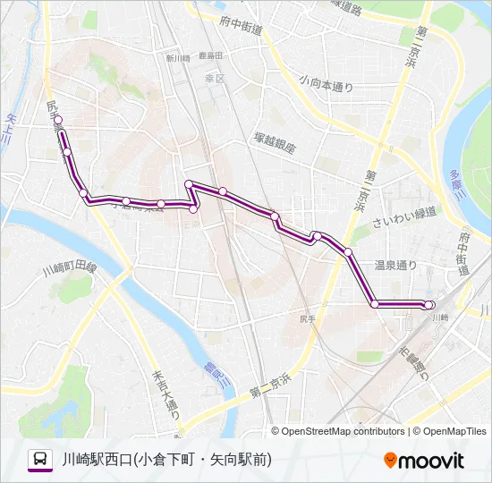 川６９ バスの路線図