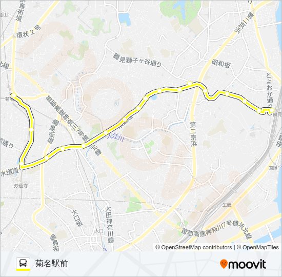 鶴０１ Bus Line Map