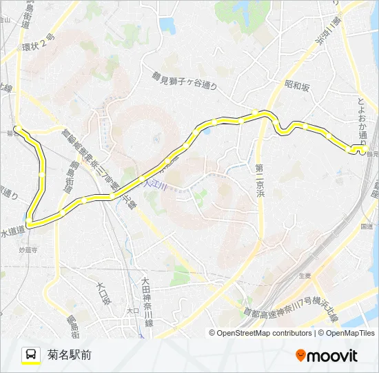 鶴０１ バスの路線図