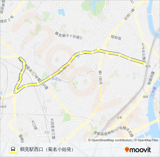 鶴０１ Bus Line Map