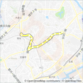 鶴０１ Bus Line Map