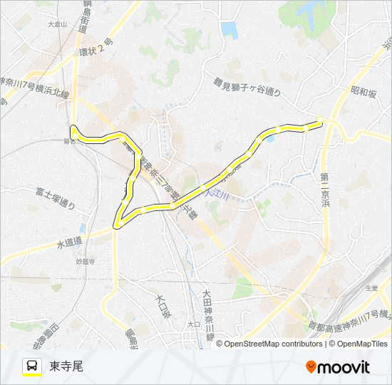 鶴０１ Bus Line Map
