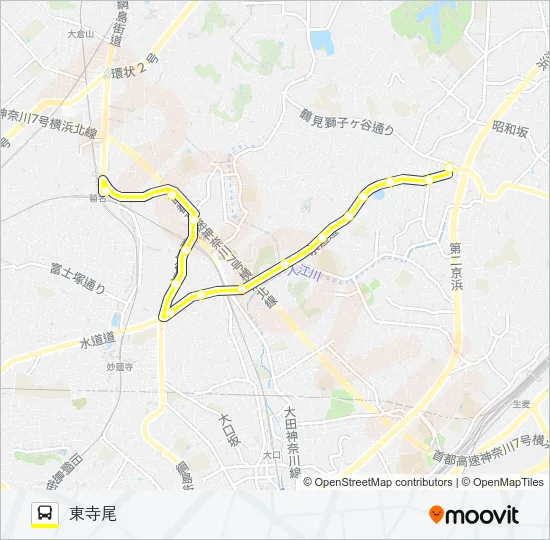 鶴０１ Bus Line Map