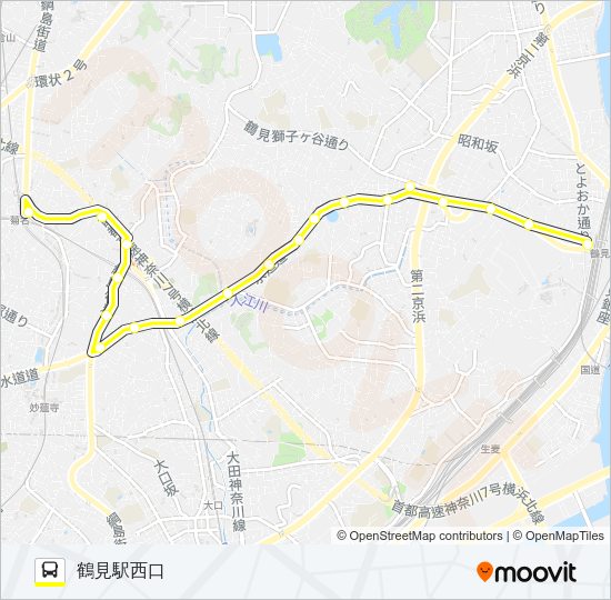 鶴０１ Bus Line Map