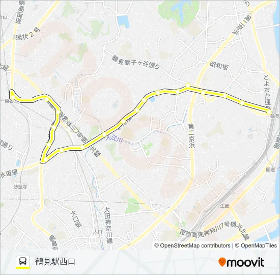 鶴０１ バスの路線図