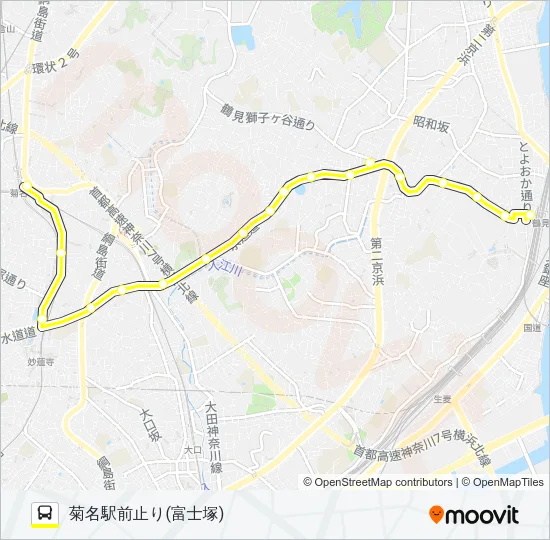 鶴０１ バスの路線図
