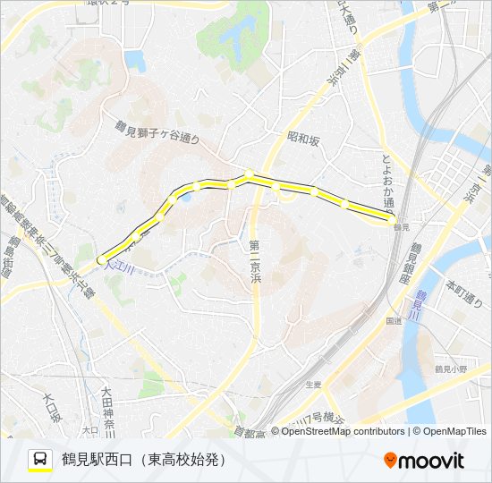 鶴０１ Bus Line Map