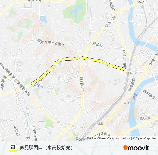 鶴０１ バスの路線図