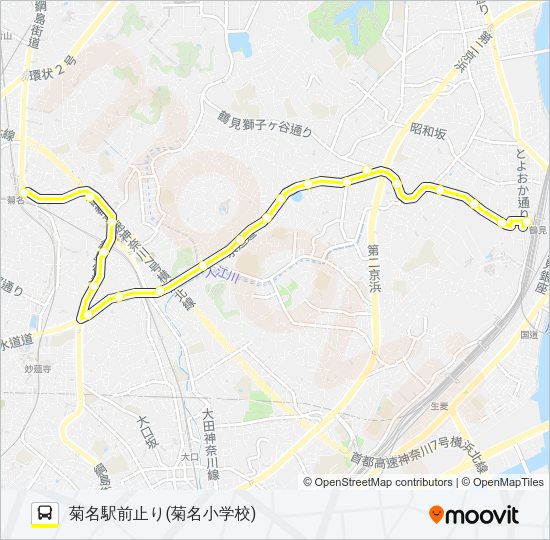 鶴０１ Bus Line Map