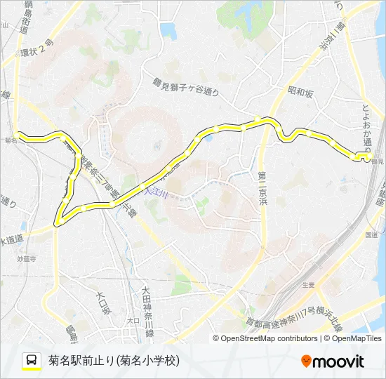 鶴０１ バスの路線図