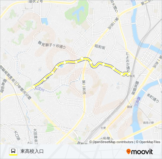 鶴０１ Bus Line Map