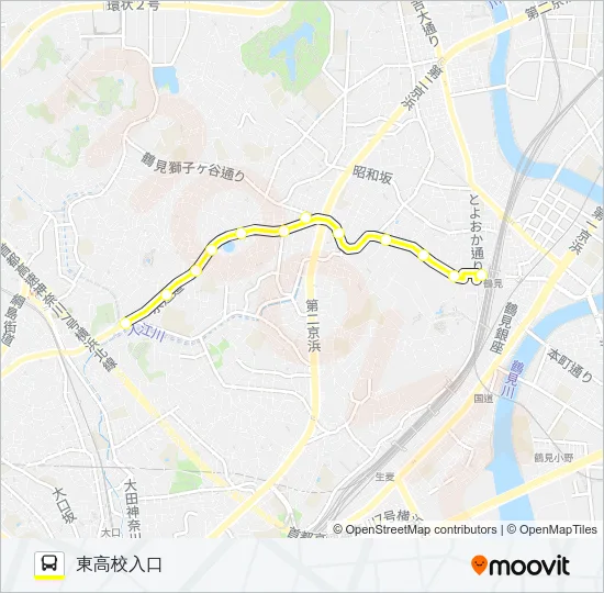 鶴０１ バスの路線図