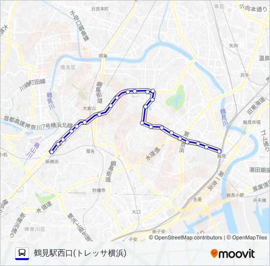 鶴０２ バスの路線図