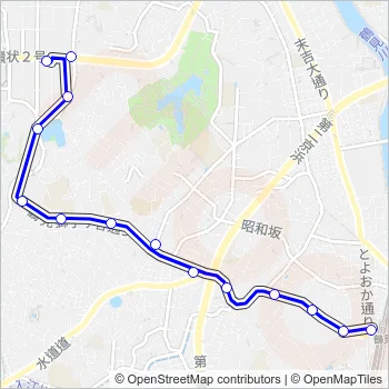 鶴０２ Bus Line Map