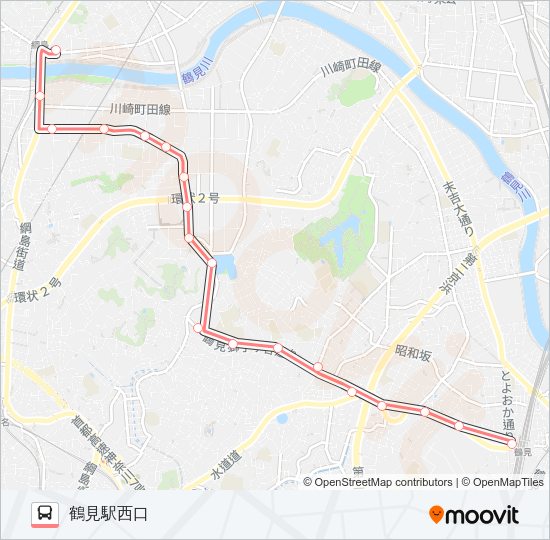 鶴０３ Bus Line Map