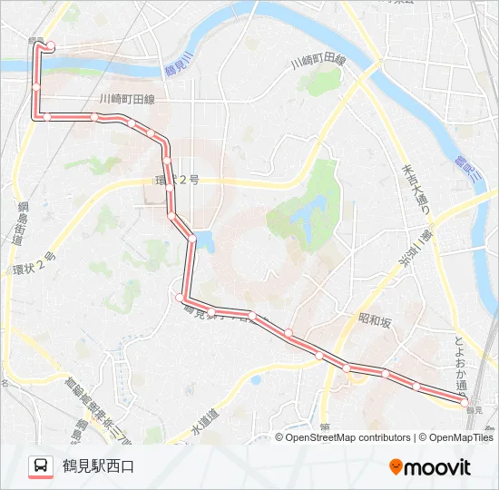 鶴０３ バスの路線図
