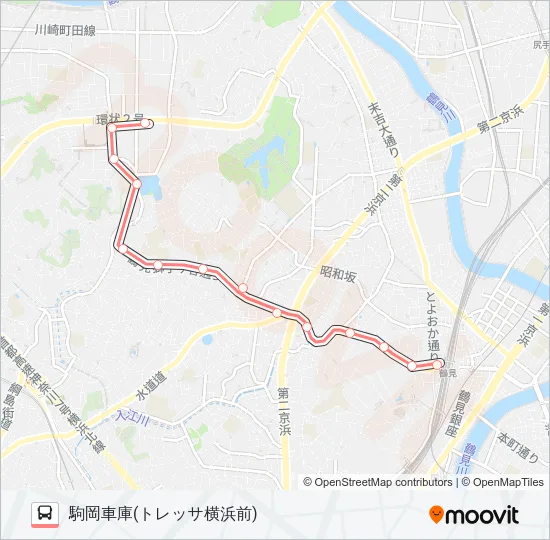 鶴０３ バスの路線図