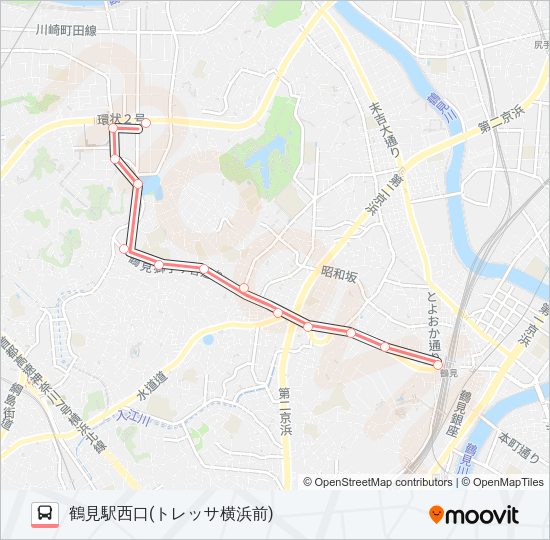 鶴０３ Bus Line Map