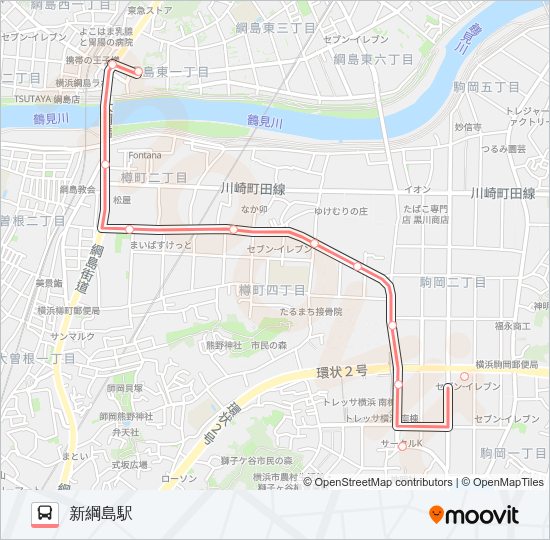 鶴０３ Bus Line Map