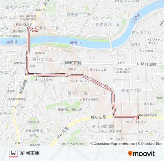 鶴０３ バスの路線図