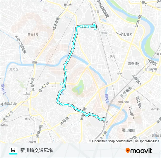 鶴０４ バスの路線図