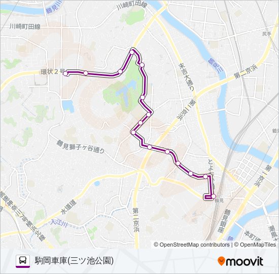 鶴０７ Bus Line Map