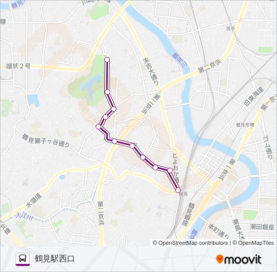 鶴０７ Bus Line Map