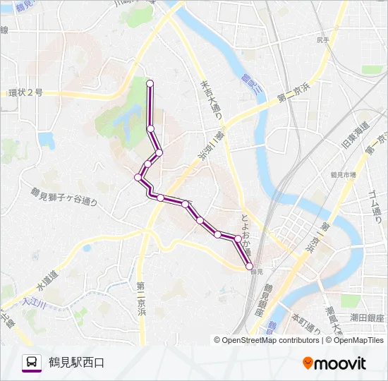 鶴０７ バスの路線図