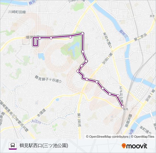 鶴０７ Bus Line Map