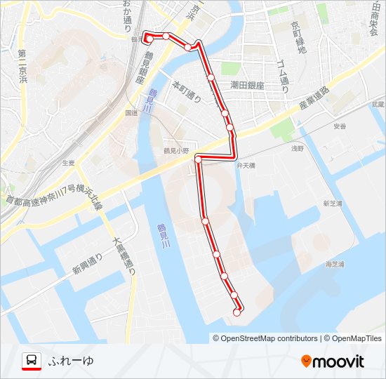 鶴０８ Bus Line Map