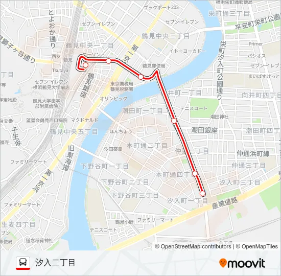鶴０８ バスの路線図