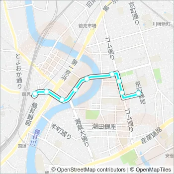 鶴０９ Bus Line Map