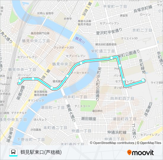 鶴０９ Bus Line Map