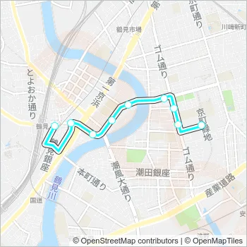 鶴０９ Bus Line Map