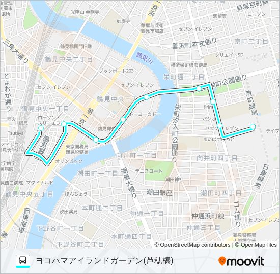 鶴０９ Bus Line Map