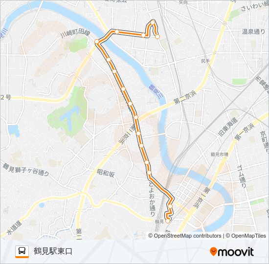 鶴１１ Bus Line Map