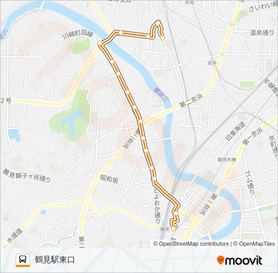鶴１１ バスの路線図