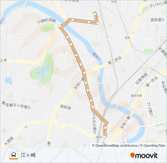 鶴１１ Bus Line Map