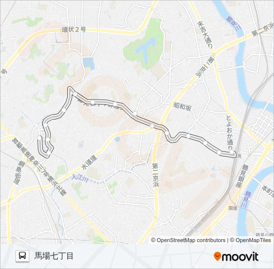 鶴１２ Bus Line Map