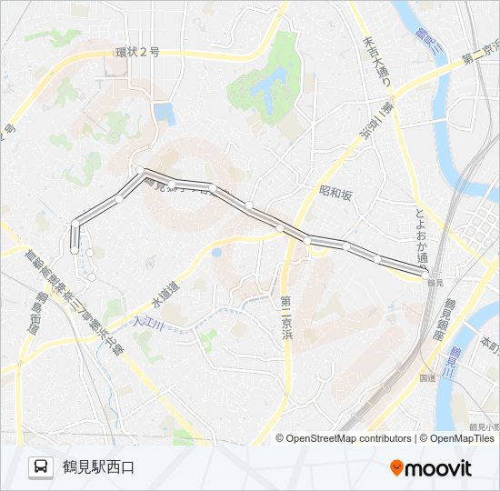 鶴１２ Bus Line Map