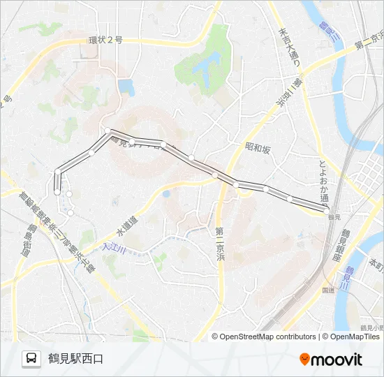 鶴１２ Bus Line Map