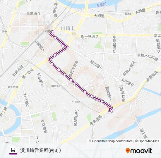川２４南町 バスの路線図
