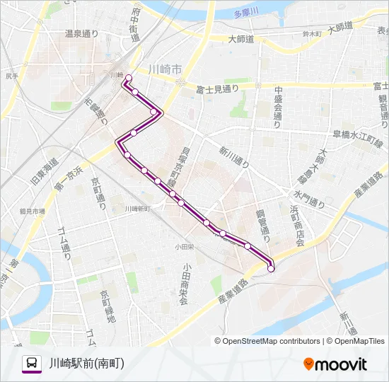 川２４南町 バスの路線図