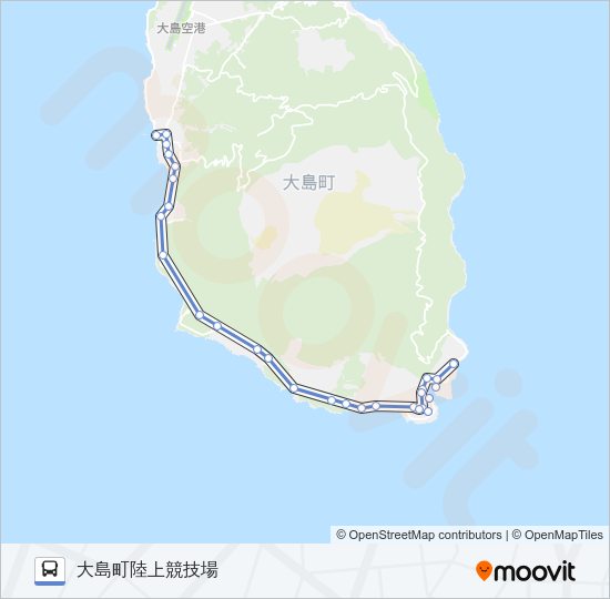 Ｂ 波浮港ライン Bus Line Map