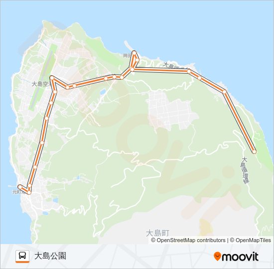 Ａ 大島公園ライン Bus Line Map