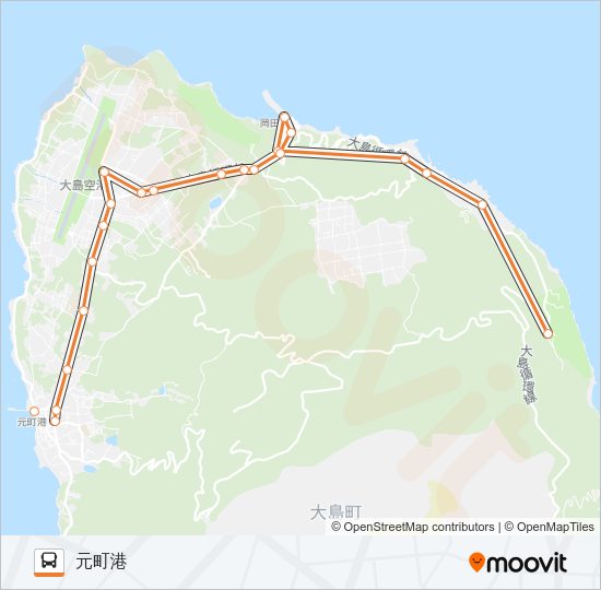 Ａ 大島公園ライン Bus Line Map