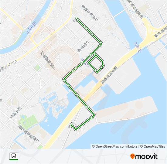塩浜０１ Bus Line Map