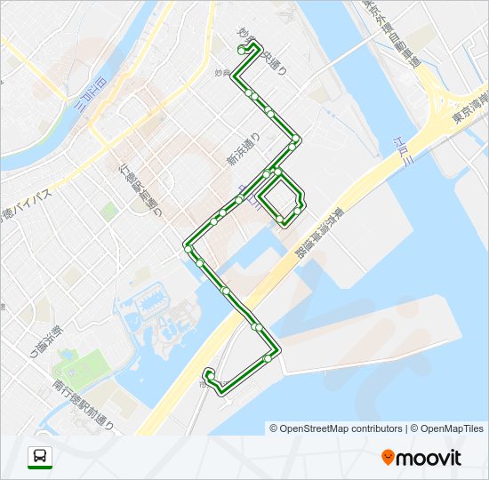 塩浜０２ Bus Line Map